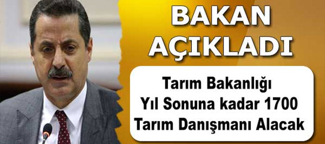 Bu Yıl <b>1700 Tarım Danışmanı Alınacak</b>
