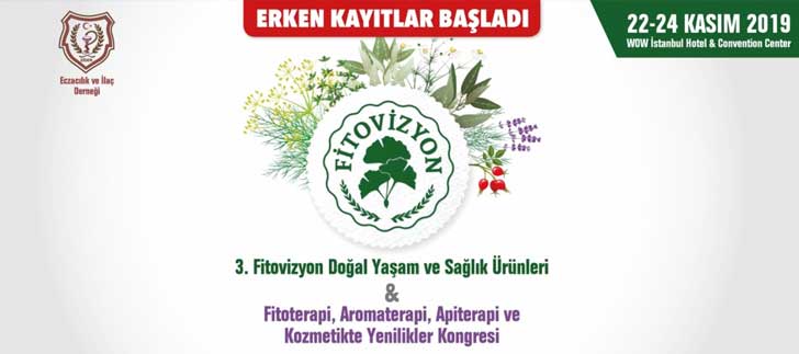 <b>Fitovizyon 2019 Kasım 22-24</b> 3. Doğal Yaşam ve Sağlık Ürünleri Kongresi